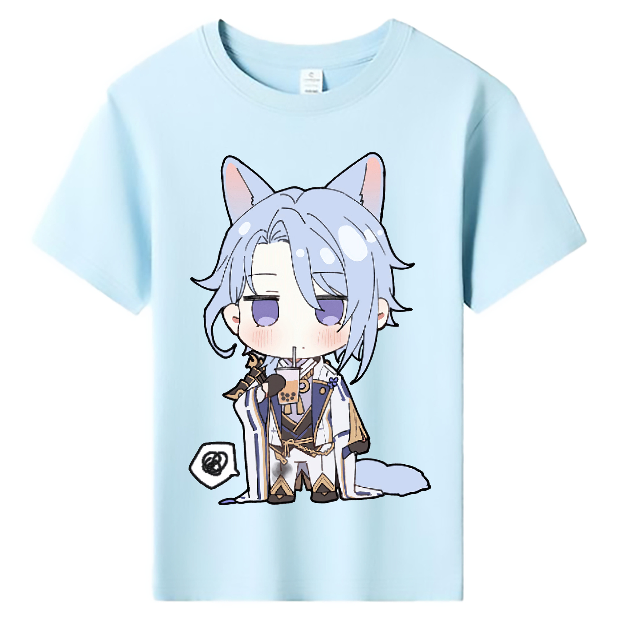 げんし神 神里綾人 かみさとあやと genshin Kamisato Ayato 綿100％キッズTシャツ（フロントプリント）